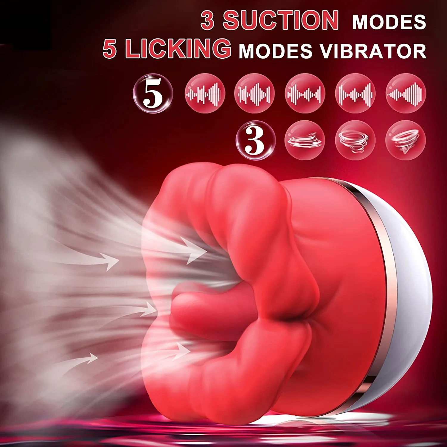Red-Lip Suction Vibrator 026 main product view